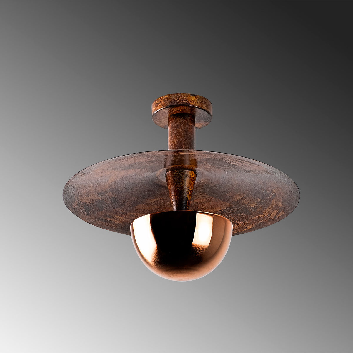 Ceiling lamps - Ceiling lamp 38 cm Copper-colored Metal Elevate - Dimehouse