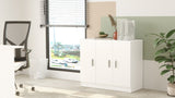 Wall cabinets - Wall cabinet Delta White Melamine 89.9x73.8x38.1 cm - Dimehouse