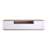 TV Furniture - TV Furniture Salerno Atlantic Pine White Melamine 180x44.6x44.5 cm - Dimehouse