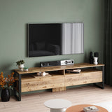 TV Furniture - TV Furniture Set Sable Atlantic Pine Melamine 180x56x35.5 cm - Dimehouse