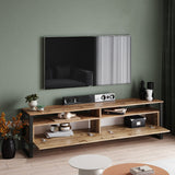 TV Furniture - TV Furniture Set Sable Atlantic Pine Melamine 180x56x35.5 cm - Dimehouse