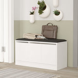 Shoe cabinets - Shoe cabinet Aquila White Melamine 89.6x45.8x35.5 cm - Dimehouse