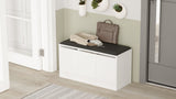Shoe cabinets - Shoe cabinet Aquila White Melamine 89.6x45.8x35.5 cm - Dimehouse