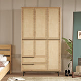 Wardrobes - Wardrobe Kosmos Walnut Oak Melamine 112.2x195.6x55 cm - Dimehouse