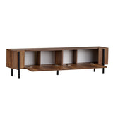 Nexus TV cabinet walnut look black 180 cm Baroque walnut look and black Melamine wood composite