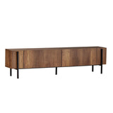 Nexus TV cabinet walnut look black 180 cm Baroque walnut look and black Melamine wood composite
