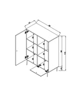 Wall cabinets - Wall cabinet Jut Oak Beechwood 40x110x90 cm - Dimehouse