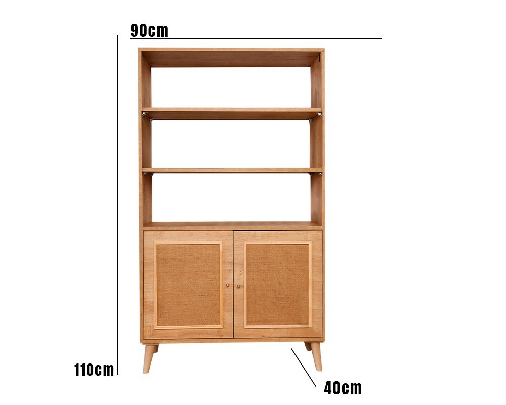 Bookcases - Bookcase Jut Oak Beechwood 40x110x90 cm - Dimehouse