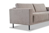 Sofas - Modern 3-seater Sofa Taupe Fabric Aniko 213x90x78 cm - Dimehouse
