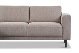 Sofas - Modern Corner Sofa Left Taupe Fabric Aniko with Chaise Longue 238x142x78 cm - Dimehouse