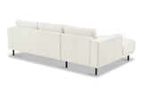 Sofas - Modern Corner Sofa Left Beige Fabric Aniko with Chaise Longue 238x142x78 cm - Dimehouse