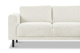 Sofas - Modern 3-seater Corner Sofa Right Beige Fabric Aniko with Lounger 240x197x78 cm - Dimehouse