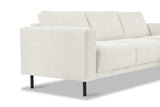 Sofas - Modern Corner Sofa Right Beige Fabric Aniko with Chaise Longue 238x142x78 cm - Dimehouse