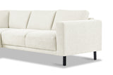 Sofas - Modern 3-seater Corner Sofa Left Beige Fabric Aniko with Lounger 240x197x78 cm - Dimehouse