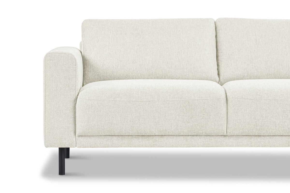 Sofas - Modern 2.5-seater Sofa Beige Fabric Aniko 183x90x78 cm - Dimehouse