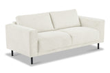 Sofas - Modern 2.5-seater Sofa Beige Fabric Aniko 183x90x78 cm - Dimehouse