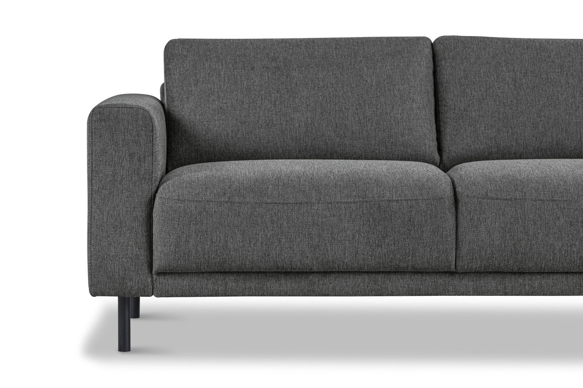 Sofas - Modern 2.5-seater Sofa Anthracite Fabric Aniko 183x90x78 cm - Dimehouse