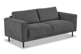 Sofas - Modern 2.5-seater Sofa Anthracite Fabric Aniko 183x90x78 cm - Dimehouse