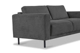 Sofas - Modern 3-seater Sofa Anthracite Fabric Aniko 213x90x78 cm - Dimehouse