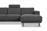 Sofas - Modern U - Sofa corner sofa Anthracite Fabric - left - 310x197x142 cm - Aniko - Dimehouse
