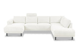 Sofas - Modern U - Sofa Corner Sofa Beige Fabric - Right - 310x197x142 cm - Aniko - Dimehouse