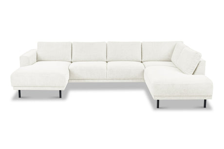 Sofas - Modern U - Sofa Corner Sofa Beige Fabric - Right - 310x197x142 cm - Aniko - Dimehouse