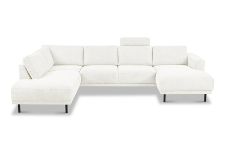 Sofas - Modern U - Sofa Corner Sofa Beige Fabric - Left - 310x197x142 cm - Aniko - Dimehouse