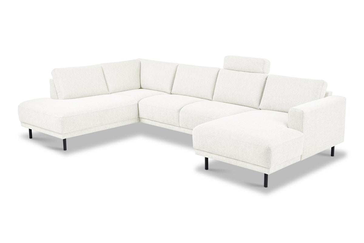 Sofas - Modern U - Sofa Corner Sofa Beige Fabric - Left - 310x197x142 cm - Aniko - Dimehouse