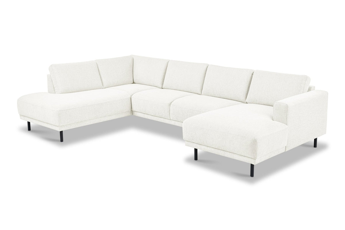 Sofas - Modern U - Sofa Corner Sofa Beige Fabric - Left - 310x197x142 cm - Aniko - Dimehouse