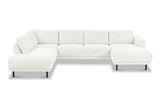 Sofas - Modern U - Sofa Corner Sofa Beige Fabric - Left - 310x197x142 cm - Aniko - Dimehouse