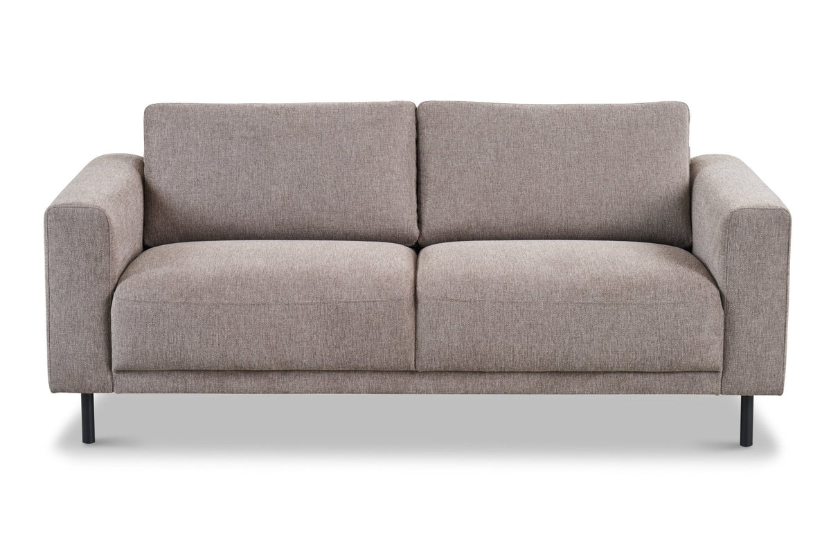 Sofas - Modern 2.5-seater Sofa Taupe Fabric Aniko 183x90x78 cm - Dimehouse