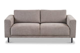 Sofas - Modern 2.5-seater Sofa Taupe Fabric Aniko 183x90x78 cm - Dimehouse