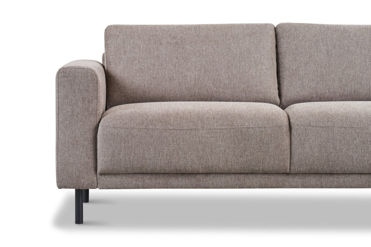 Sofas - Modern 2.5-seater Sofa Taupe Fabric Aniko 183x90x78 cm - Dimehouse