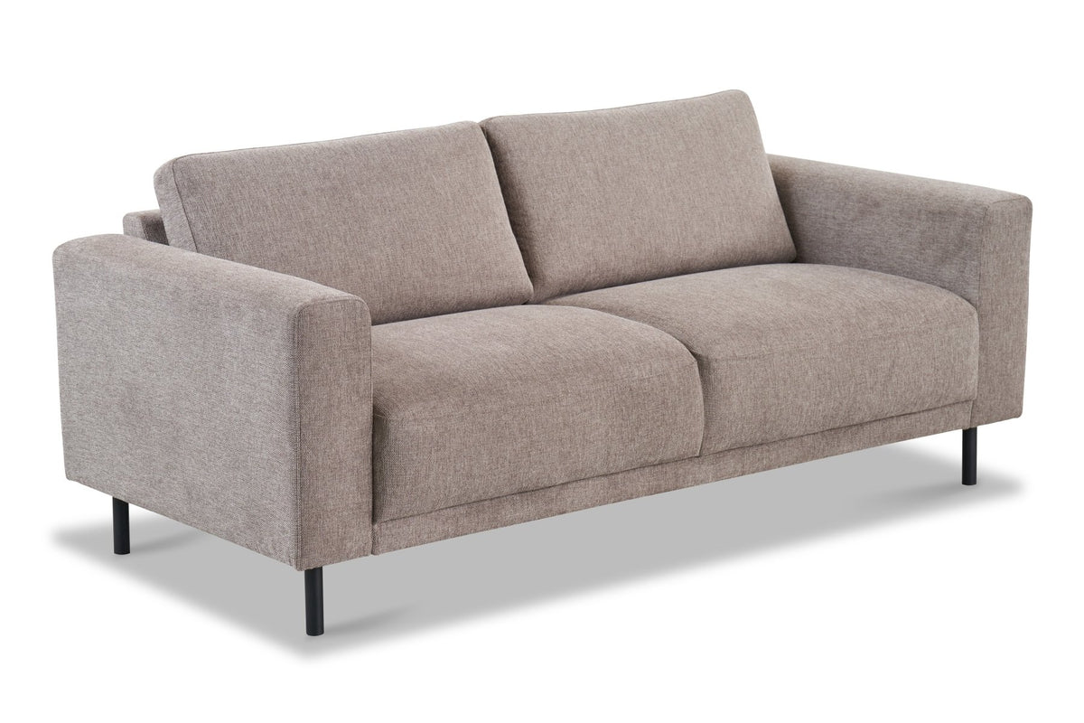 Sofas - Modern 2.5-seater Sofa Taupe Fabric Aniko 183x90x78 cm - Dimehouse
