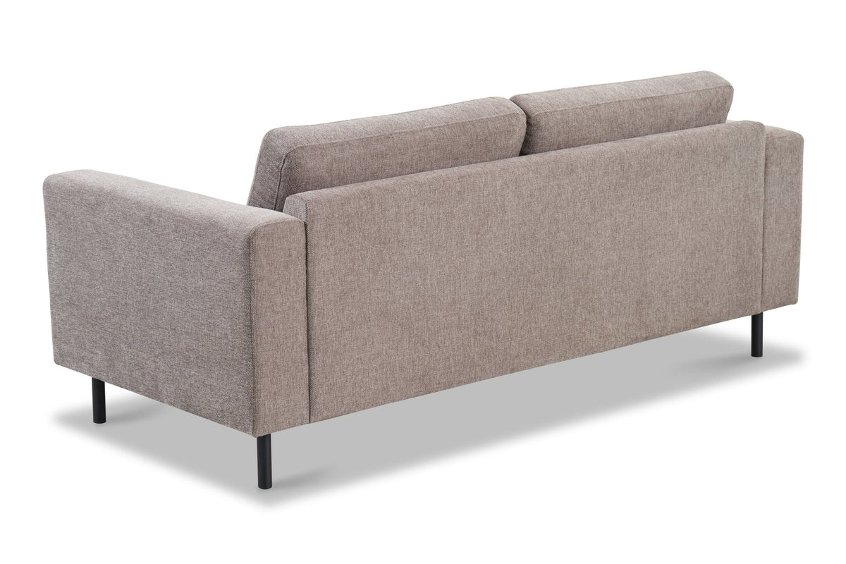 Sofas - Modern 2.5-seater Sofa Taupe Fabric Aniko 183x90x78 cm - Dimehouse