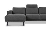 Sofas - Headrest anthracite sofa fabric - Aniko - Dimehouse