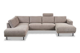 Sofas - Headrest taupe sofa fabric - Aniko - Dimehouse