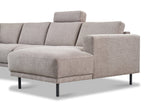 Sofas - Headrest taupe sofa fabric - Aniko - Dimehouse