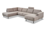Sofas - Headrest taupe sofa fabric - Aniko - Dimehouse