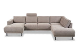 Sofas - Headrest taupe sofa fabric - Aniko - Dimehouse