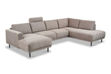 Sofas - Headrest taupe sofa fabric - Aniko - Dimehouse