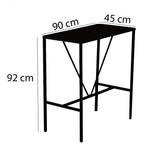 Bar tables - Bar table Walnut melamine - 90 x 48 cm - 92 cm high - North - Dimehouse