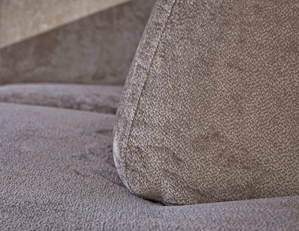 Sofas - Corner sofa with high legs taupe velvet Chloe - right - Dimehouse