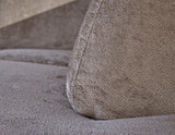 Sofas - Corner sofa with high legs taupe velvet Chloe - right - Dimehouse