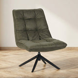 Swivel armchair Yuki Green Eco-leather 360° Rotatable mood photo in modern interior
