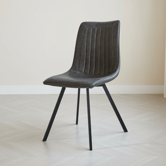 Dining room chair Jimmy PU artificial leather anthracite