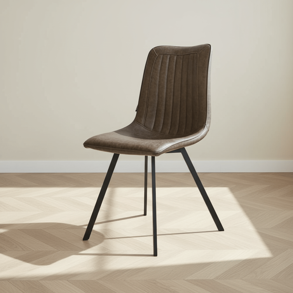Dining room chair Jimmy PU artificial leather taupe