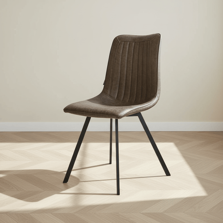 Dining room chair Jimmy PU artificial leather taupe