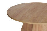 Dining tables - Dining room table round Oak melamine - 120 cm - Mary - Dimehouse