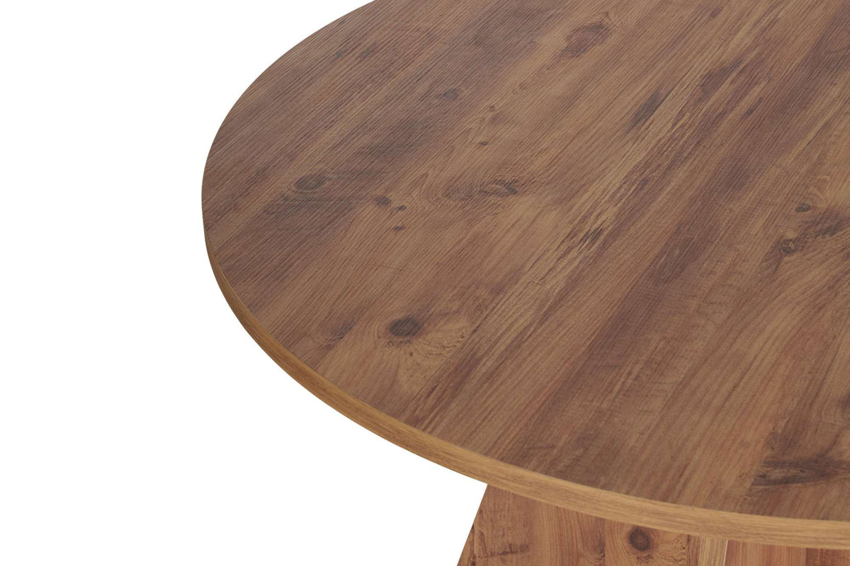 Dining tables - Dining room table round Pine melamine - 120 cm - Mary - Dimehouse